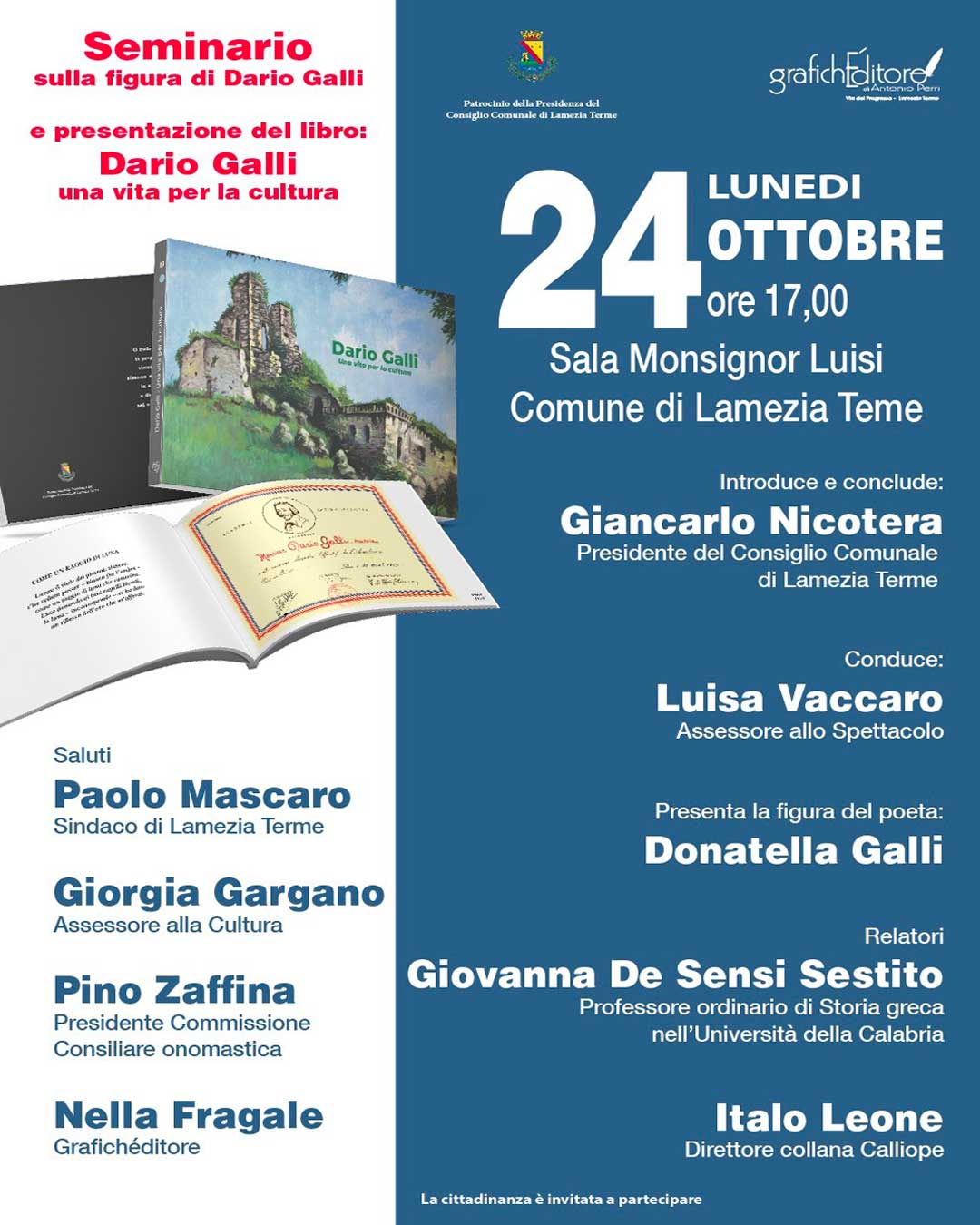 Seminario sulla figura di Dario Galli