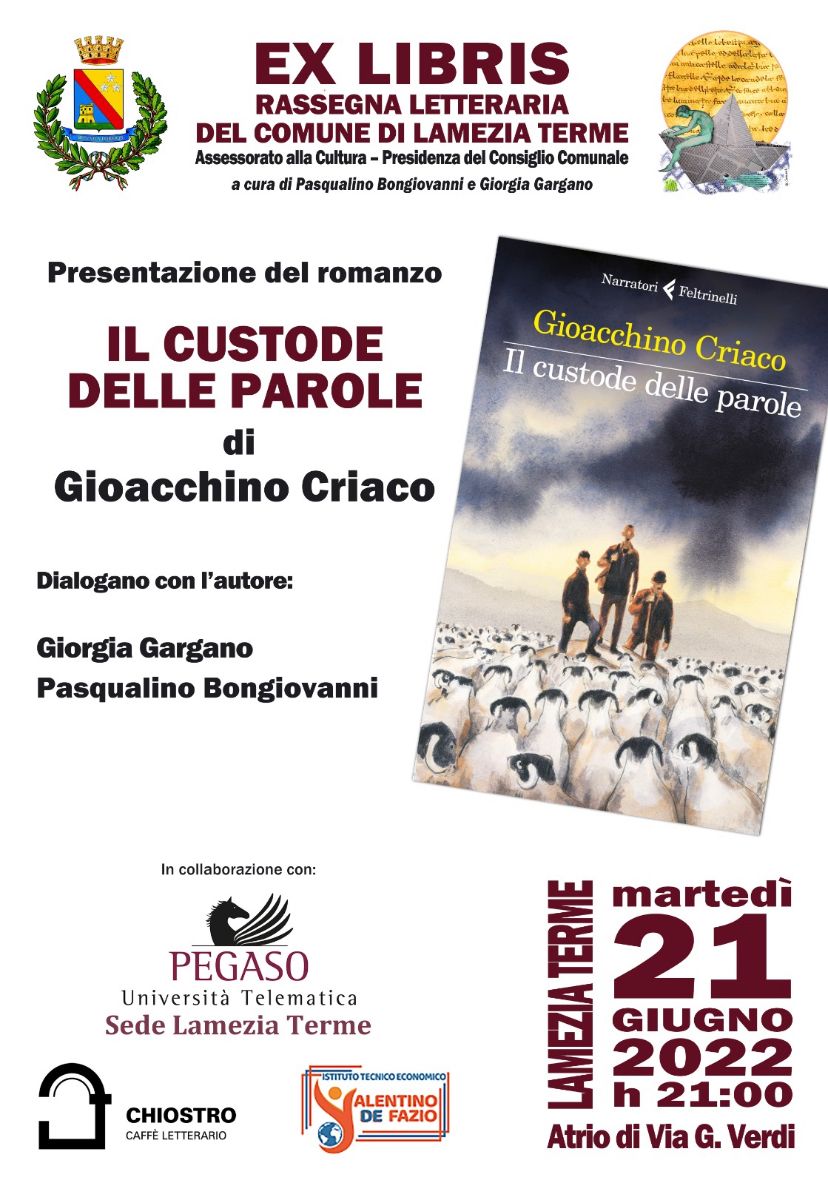Rassegna letteraria Ex Libris con Gioacchino Criaco
