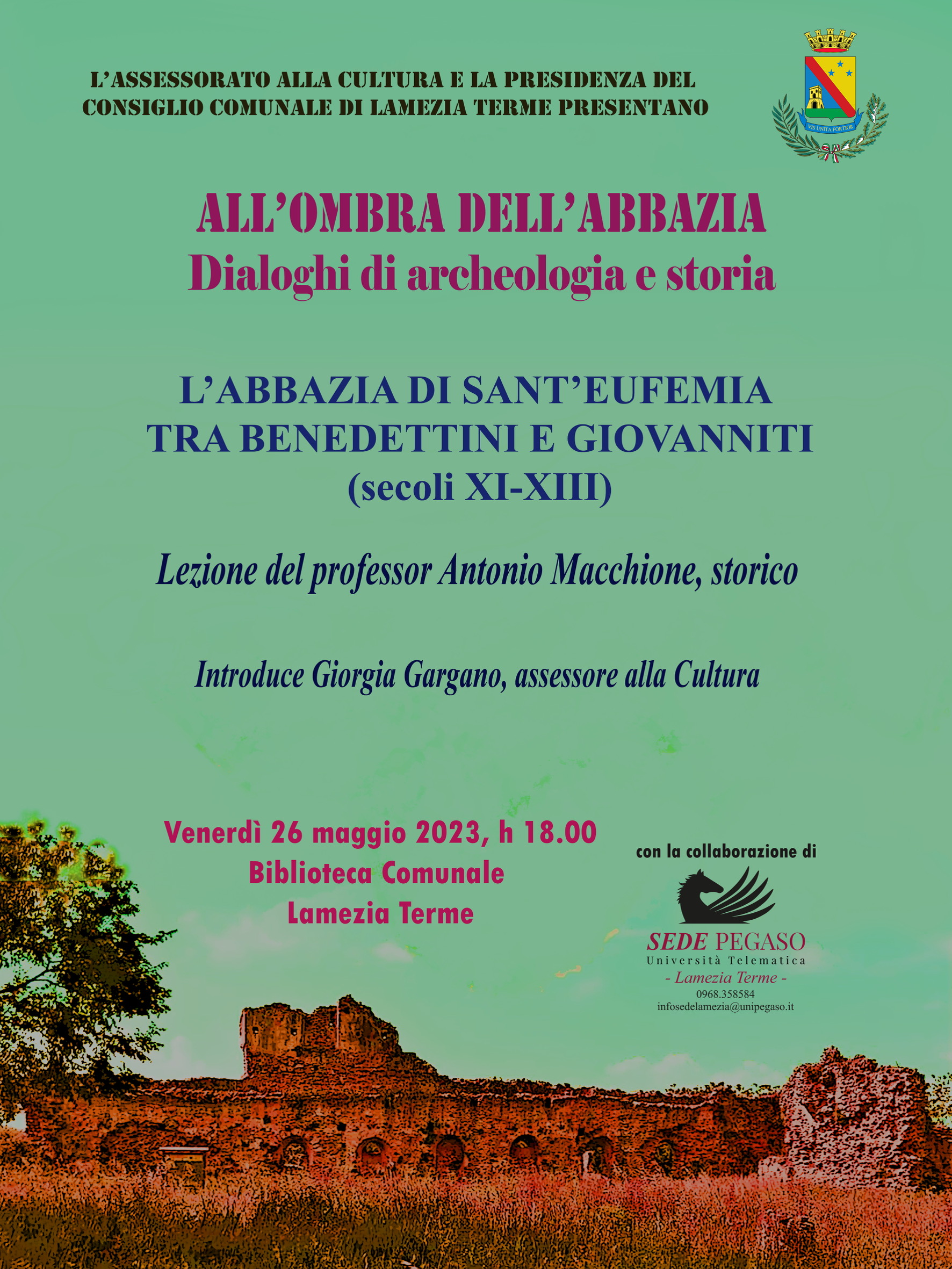 Rassegna "All'ombra dell'Abbazia" - lezione prof.Macchione