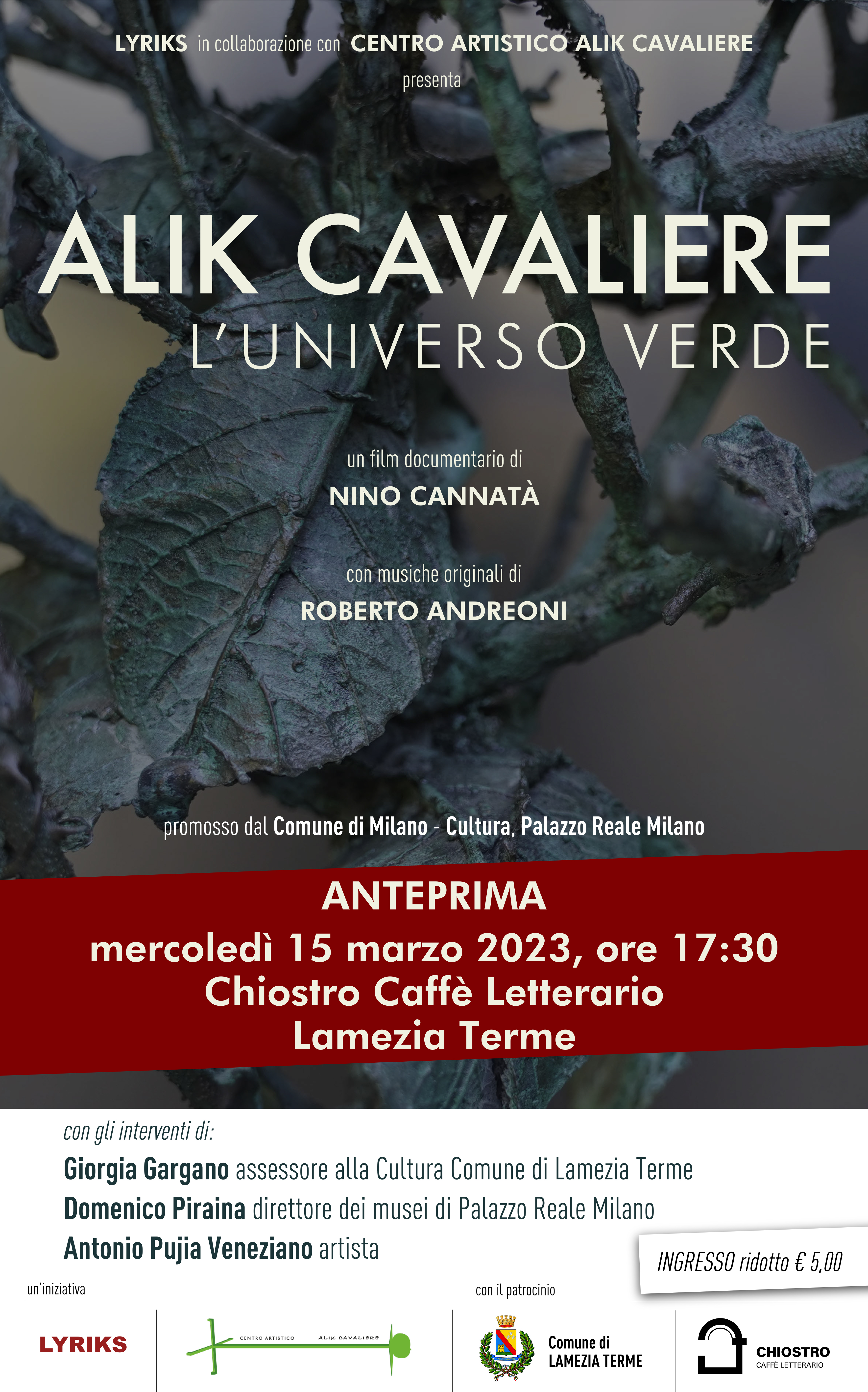 Proiezione docufilm "Alik Cavaliere. L'universo verde"