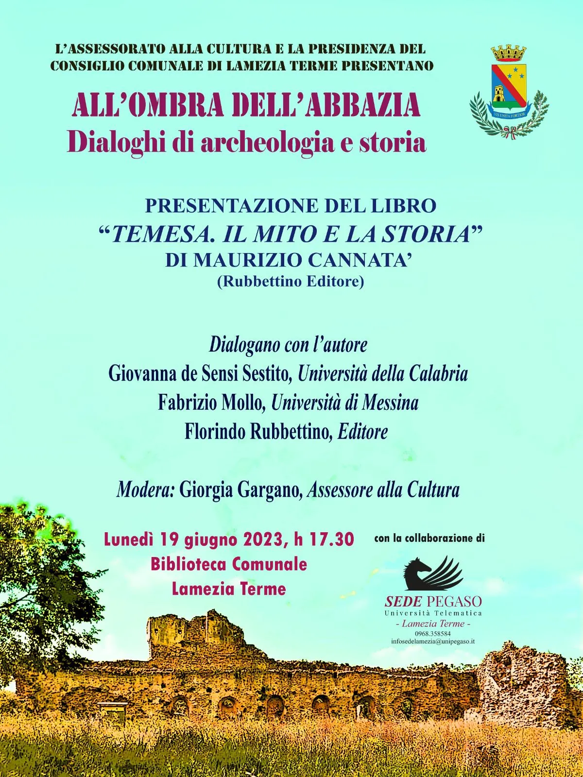 Rassegna "All'ombra dell'Abbazia" - presentazione volume di M.Cannatà