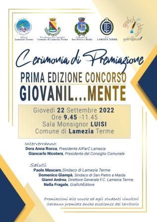Premiazione I edizione del concorso Giovanil…Mente